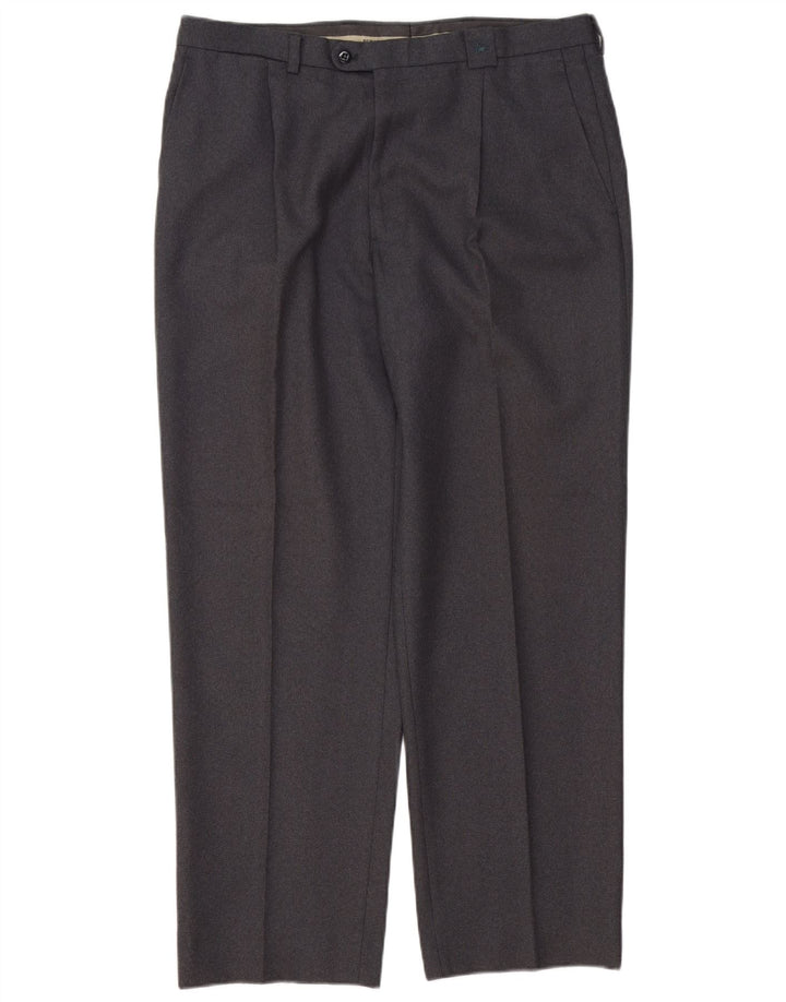 Męskie spodnie garniturowe Burberry IT 46 Small W34 L30 Szary poliester