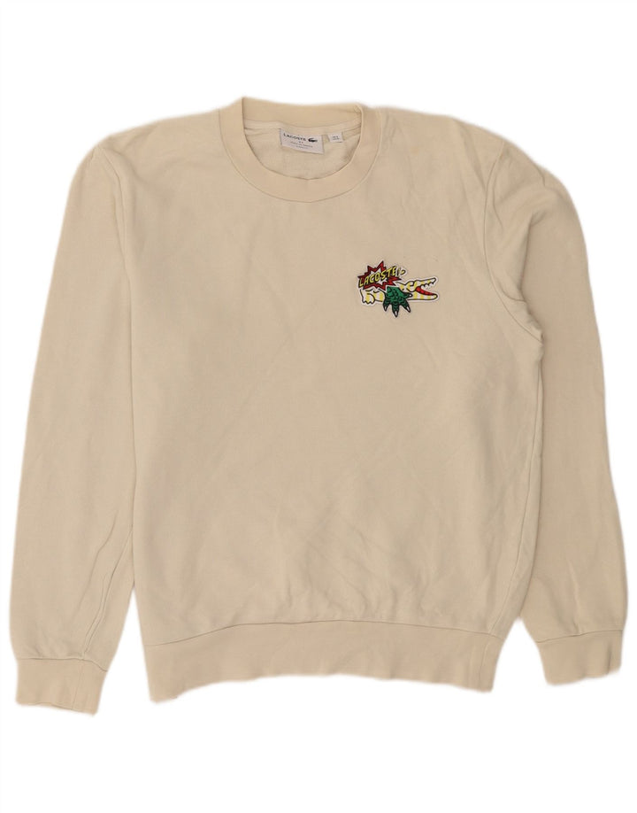 Męska bluza Lacoste Graphic Classic Fit, rozmiar 4, średni beż