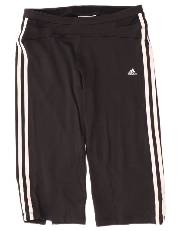 Damskie spodnie dresowe Adidas Capri UK 12 Średni czarny nylon
