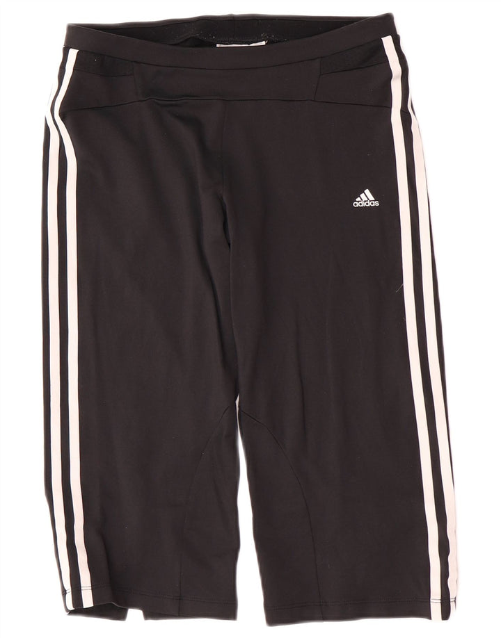 Damskie spodnie dresowe Adidas Capri UK 12 Średni czarny nylon