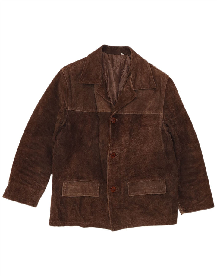 Vintage męska zamszowa kurtka UK 38 średni brąz