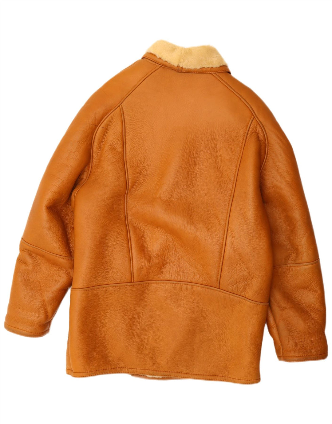 Vintage męska kurtka shearling UK 42 XL beżowa