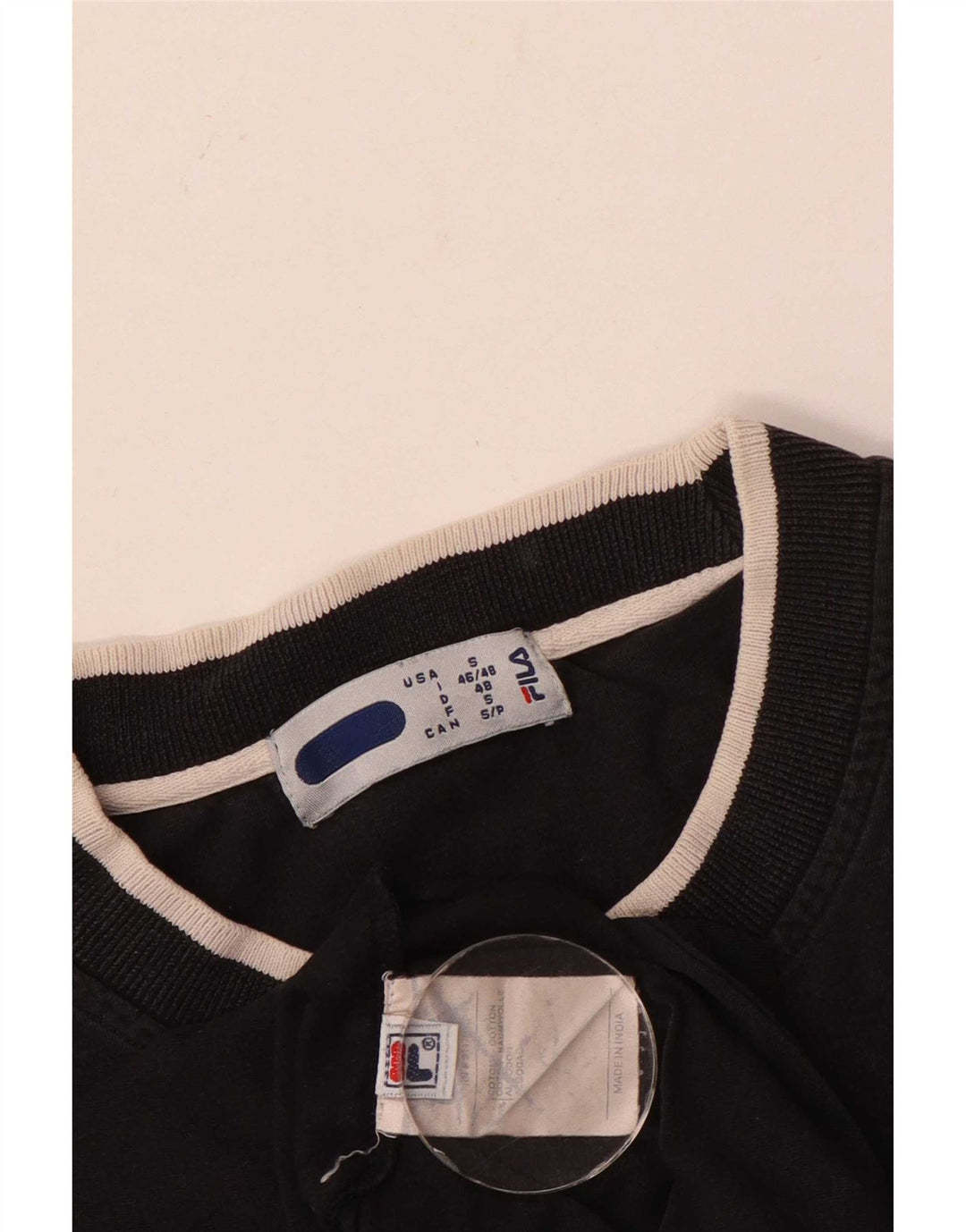 Męski T-shirt z grafiką Fila, mały, czarny, bawełniany