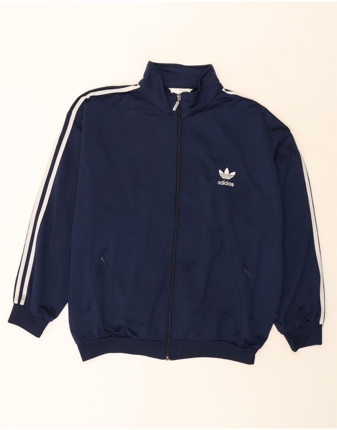 Adidas Męska bluza dresowa UK 44/46, duża, granatowa, poliestrowa