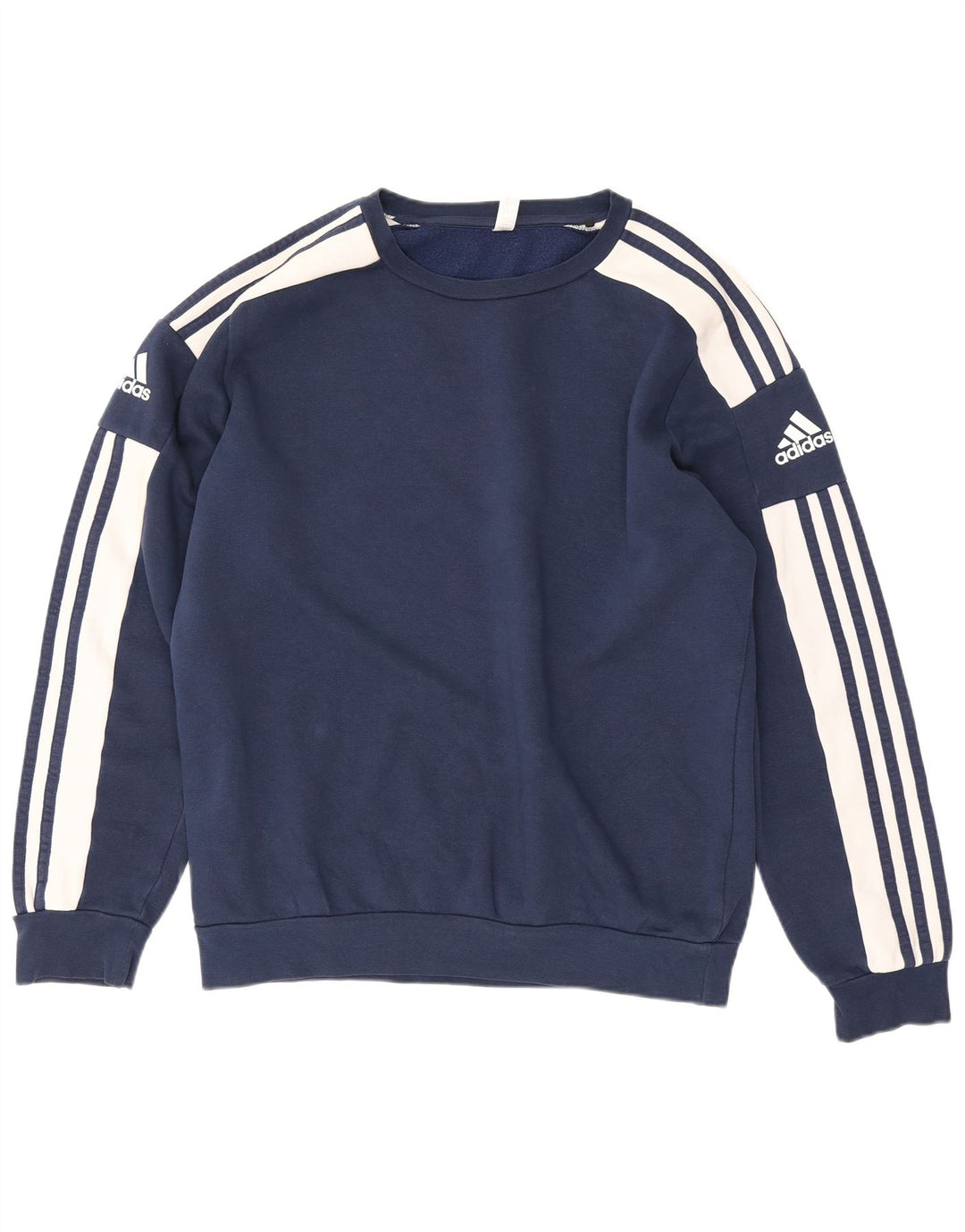 Męska bluza Adidas z grafiką, średnia, granatowa, bawełniana z blokami kolorów