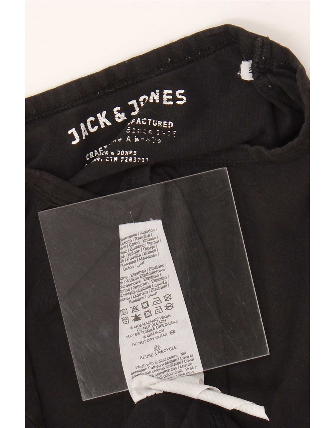 T-shirt męski Jack & Jones, średni czarny, bawełniany