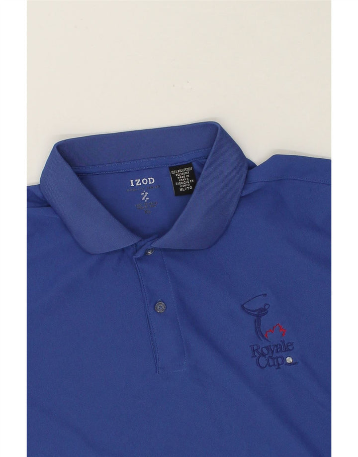 IZOD Mens Polo Shirt XL Blue Polyester Vintage Izod and Second-Hand Izod from Messina Hembry 