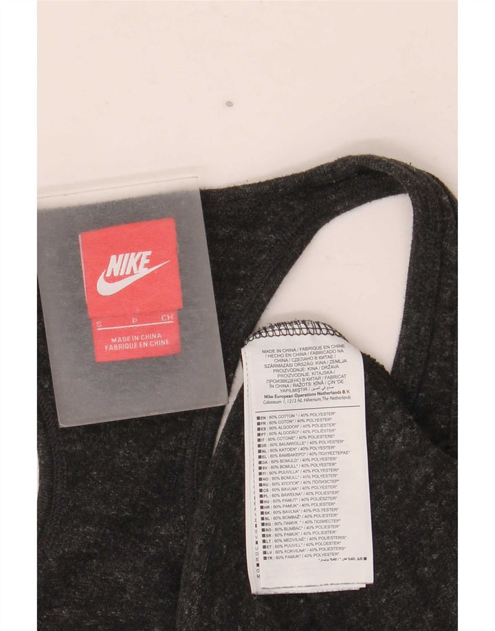 Damska koszulka z kamizelką z grafiką Nike, UK 10, mała, szara, nakrapiana bawełna