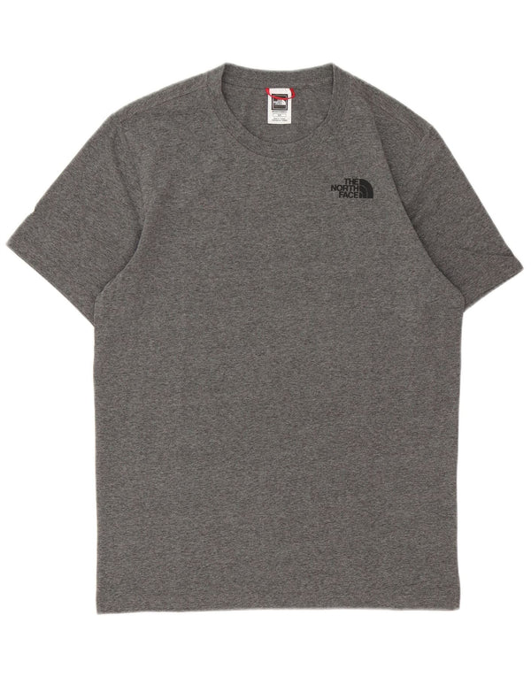 Męski T-shirt z grafiką The North Face, mały, szary, bawełniany