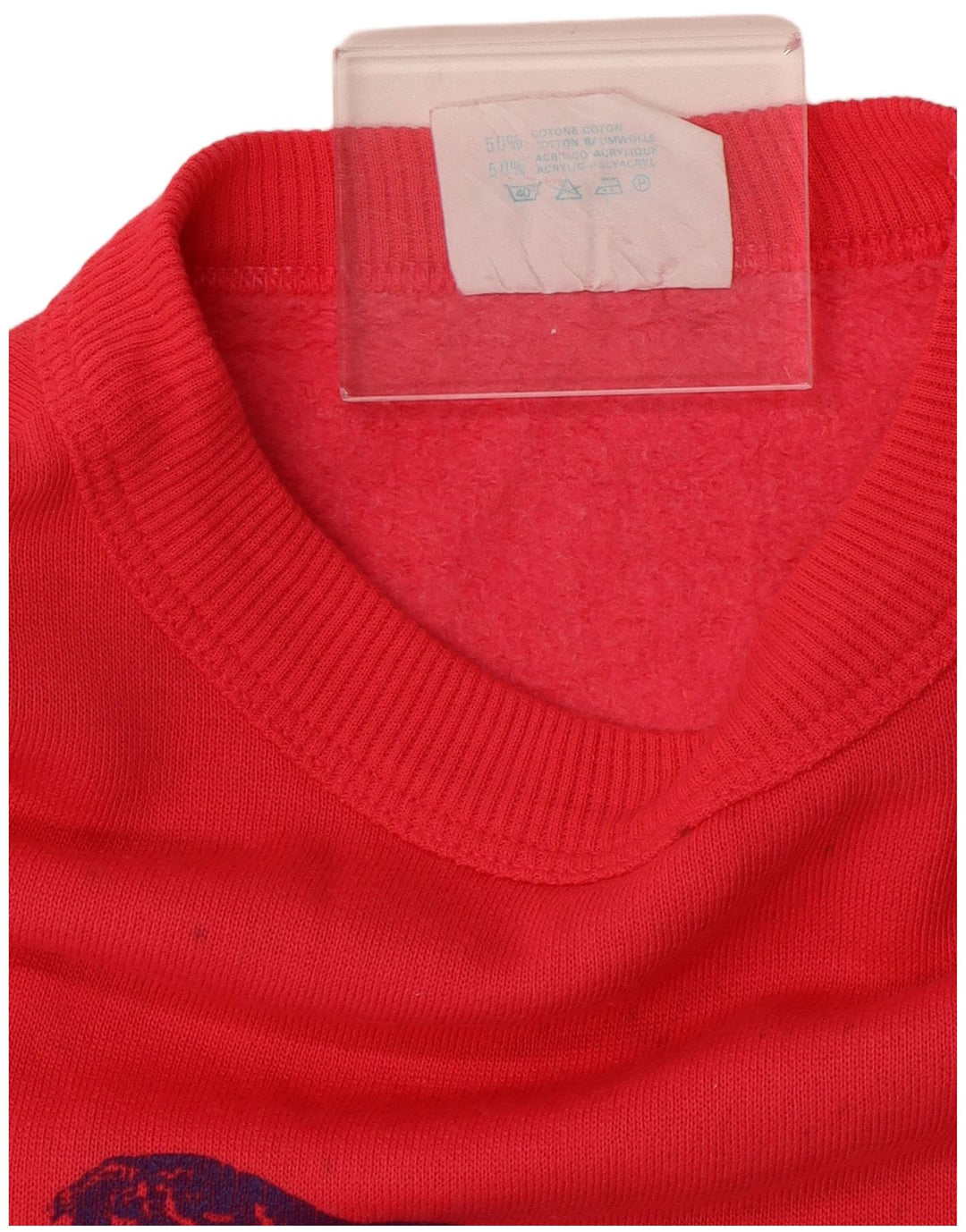 Męska bluza z grafiką w stylu vintage, średnia różowa bawełna