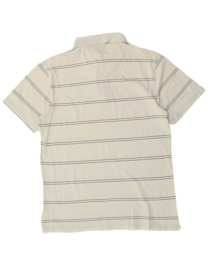 Męska koszulka polo ASICS, bawełniana, w średnie białe paski