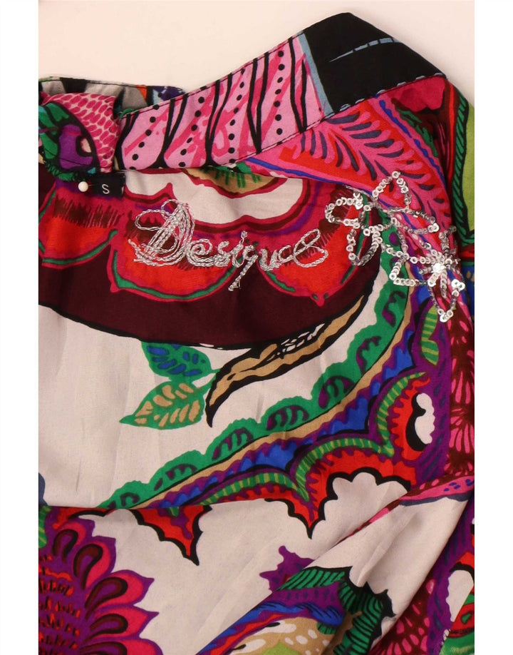 Damska bluzka koszulowa Desigual UK 10 Small wielobarwny patchwork