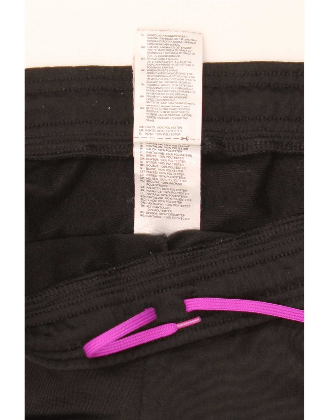 Damskie spodnie dresowe Adidas UK 8/10, małe, czarne, poliestrowe