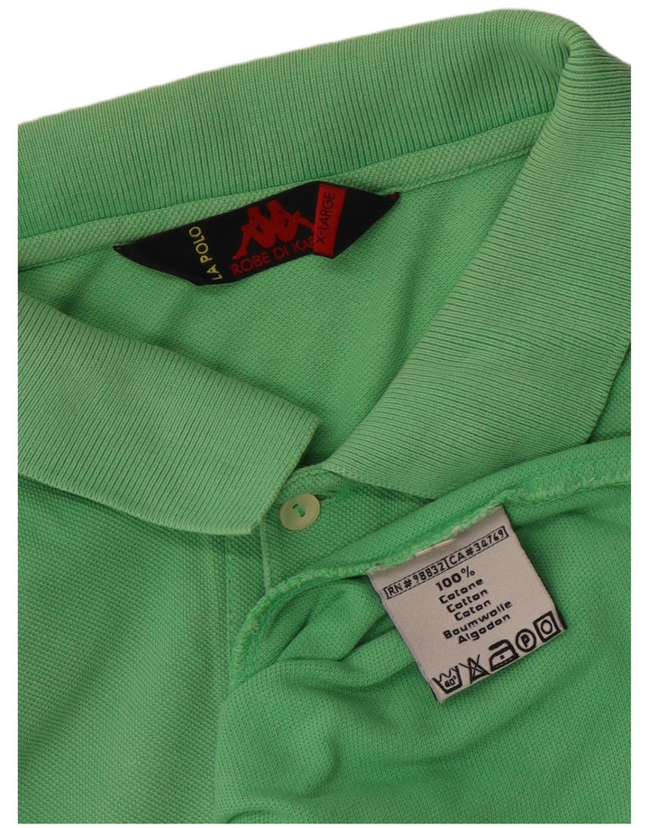 Męska koszulka polo KAPPA XL, zielona bawełna