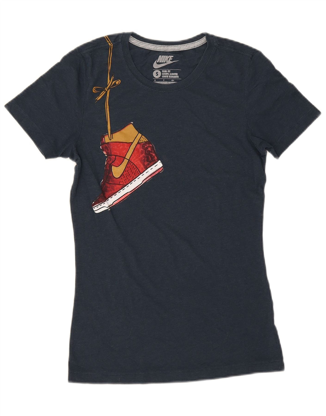 Męski T-shirt Nike Slim Fit z grafiką, mały, granatowy