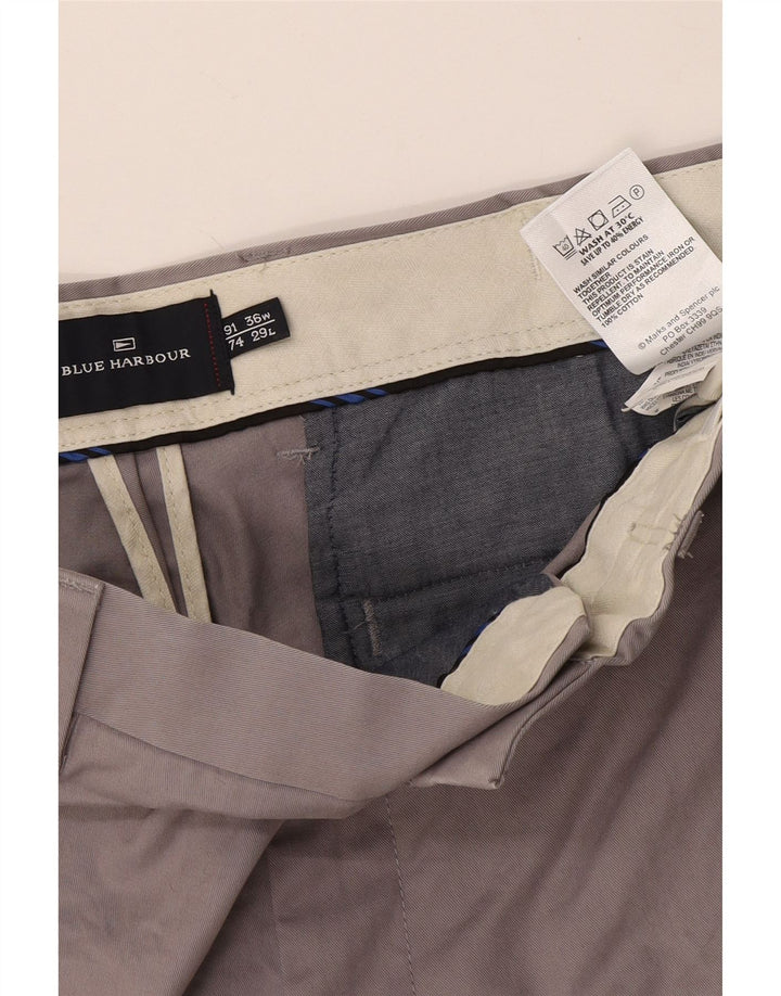 Męskie spodnie chino Marks & Spencer Blue Harbor Straight W36 L29 szare