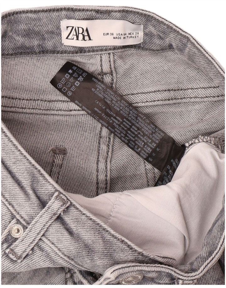 Damskie jeansy Skinny Zara EU 36 XS W26 L28 Szare, bawełniane, nowoczesne