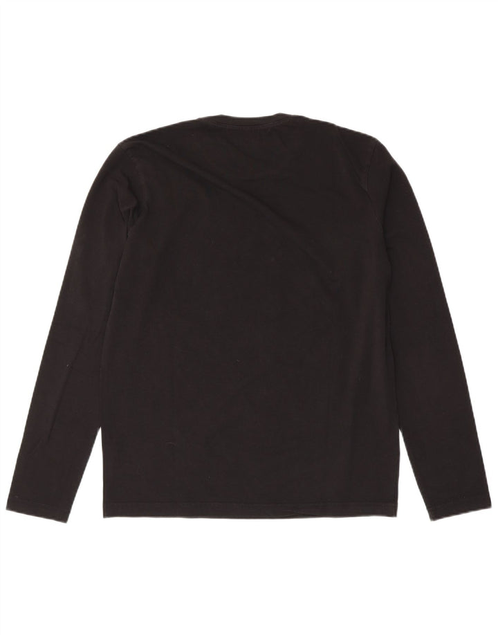 Męskie jeansy Calvin Klein z grafiką, długimi rękawami, duże, czarne, bawełniane