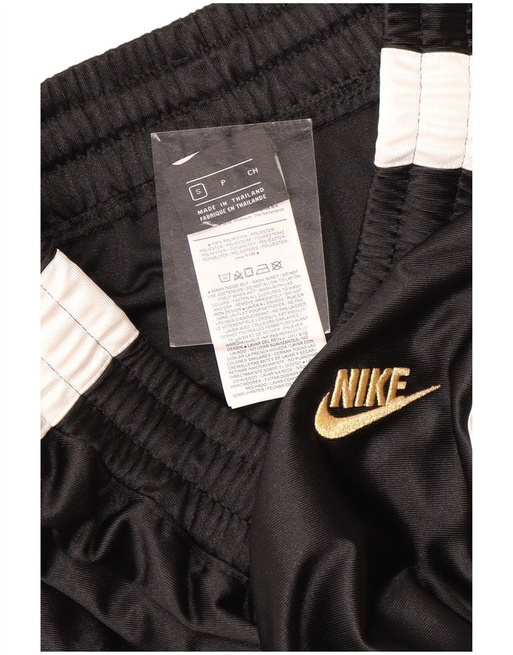Damskie spodnie dresowe Nike UK 10, małe, czarne, z blokami kolorów, poliestrowe
