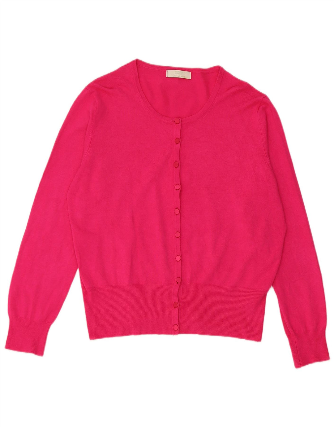 Marks & Spencer Damski sweter kardigan UK 16, duży, różowy, wiskoza