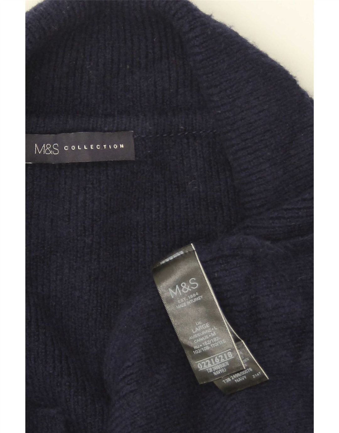Sweter damski Marks & Spencer Longline Cardigan UK 16, duży, granatowy
