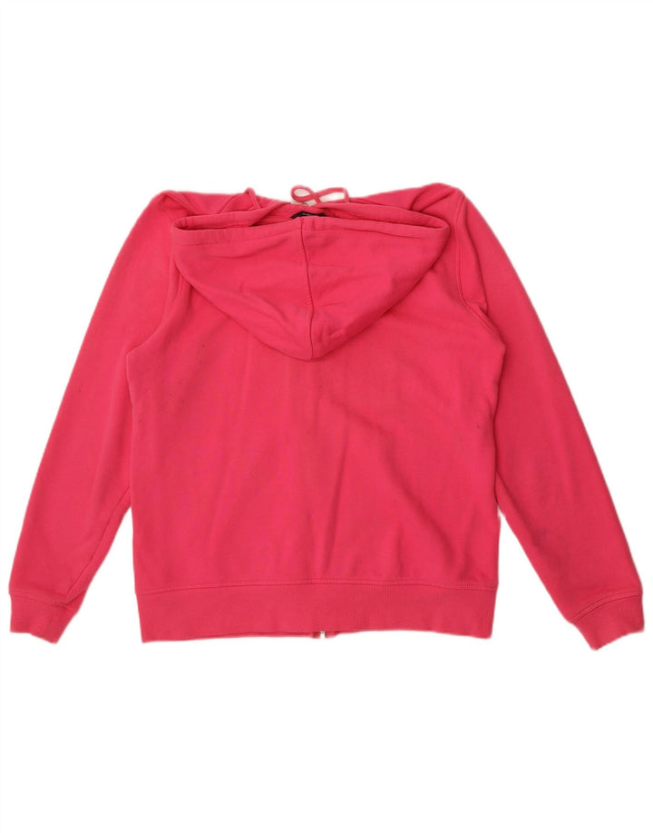 Marks & Spencer Damski sweter z kapturem i zamkiem, UK 12, średni, różowy, bawełniany