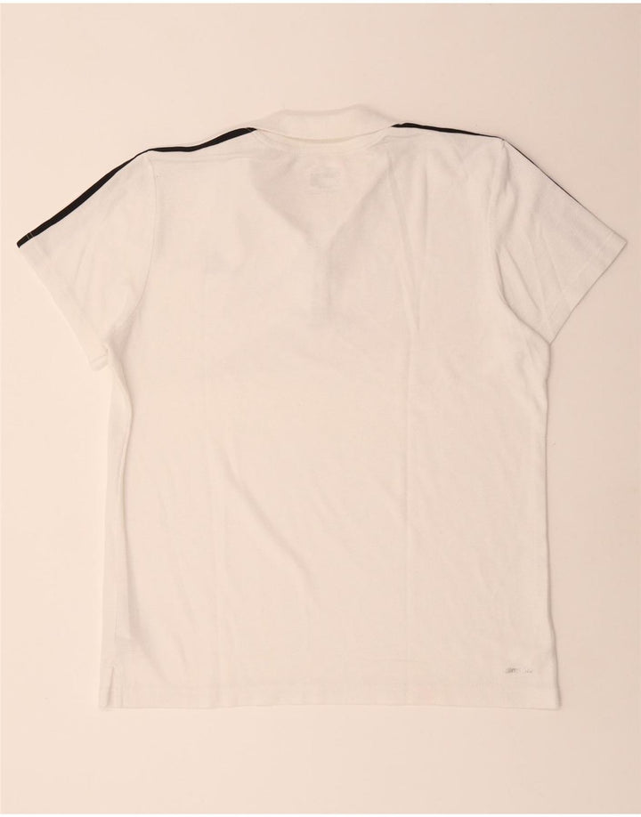 Męska koszulka polo Adidas Climalite XL, biała, poliestrowa