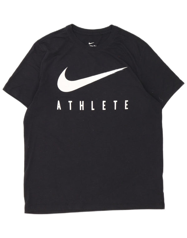 Męski T-shirt Nike Dri Fit z grafiką, duży, czarny poliester