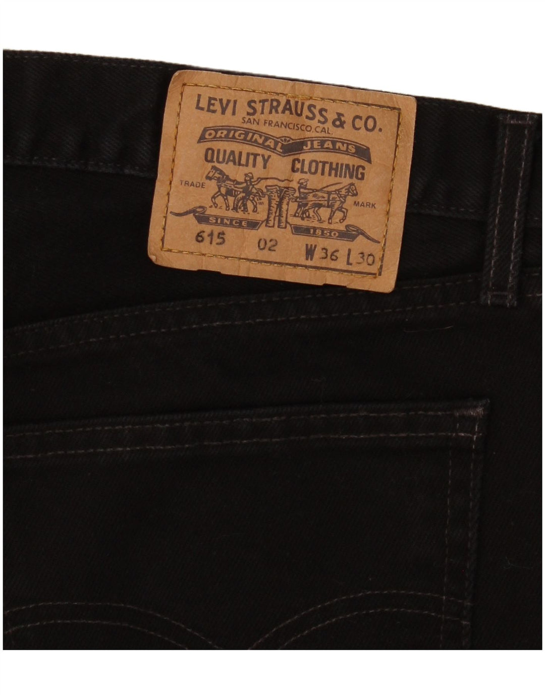 Męskie dżinsy Levi's 615 Straight W36 L30 Czarna bawełna