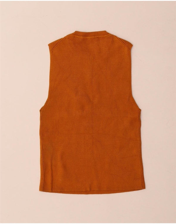 Damski krótki top Zara UK 8 Small Orange Wiskoza