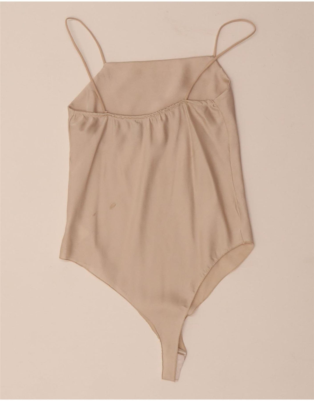 ZUIKI Womens Sleeveless Bodysuit UK 12 Medium Beige Polyester