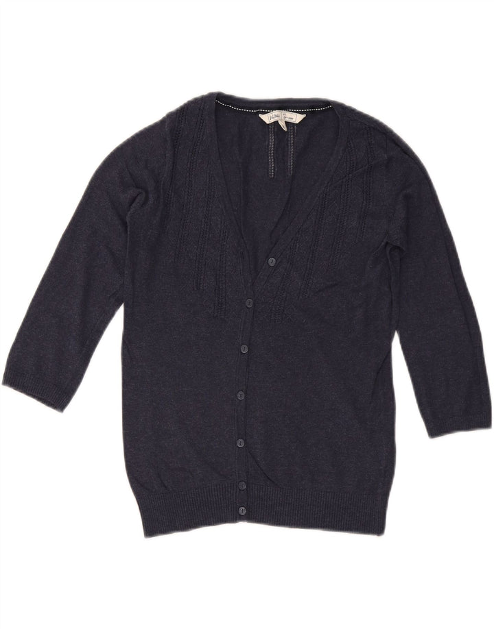 Damski sweter rozpinany FAT FACE z rękawem 3/4 UK 8, mały, granatowy, bawełniany