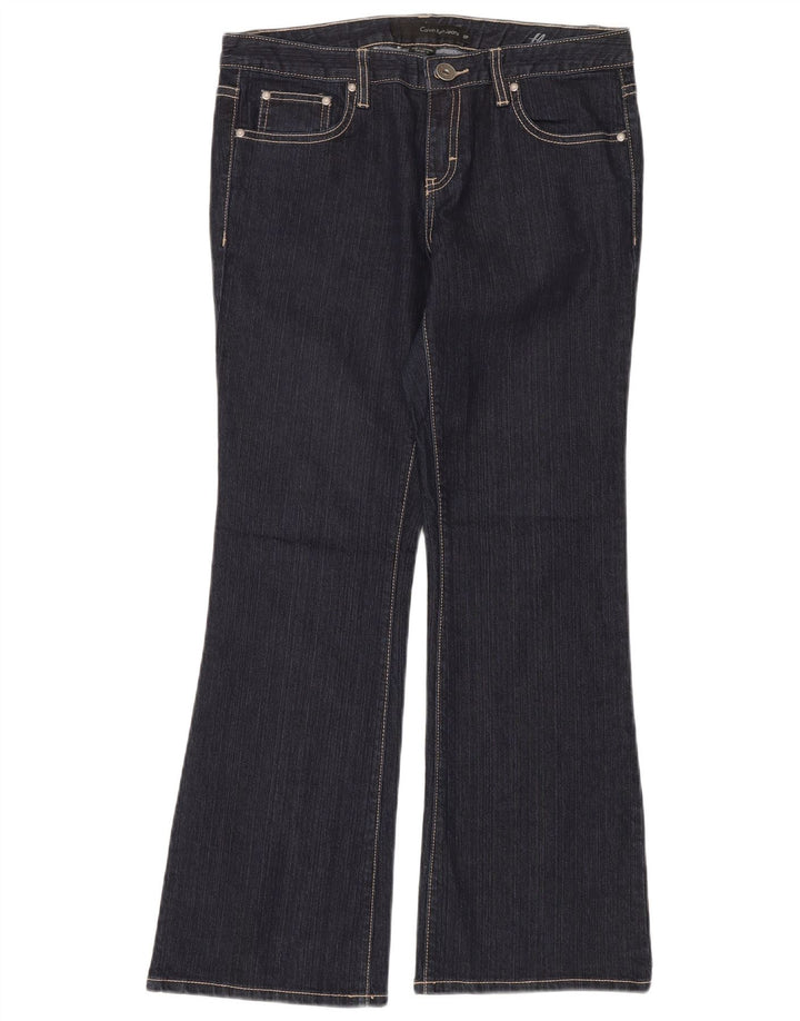 Damskie jeansy rozkloszowane CALVIN KLEIN US 10 Medium W32 L30 Granatowa bawełna