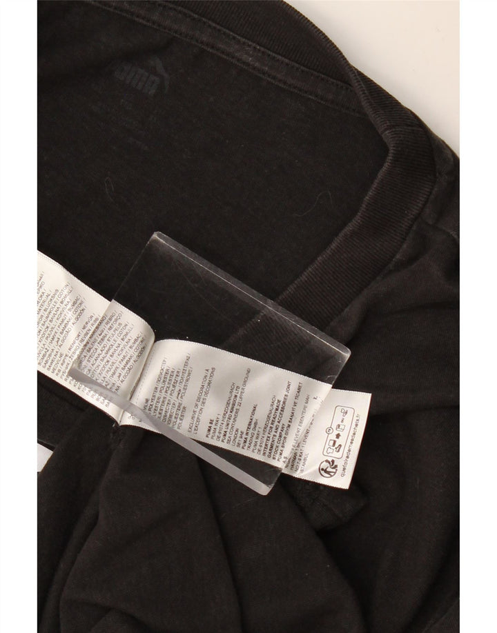 Męski T-shirt z grafiką PUMA, top 2XL, czarna bawełna