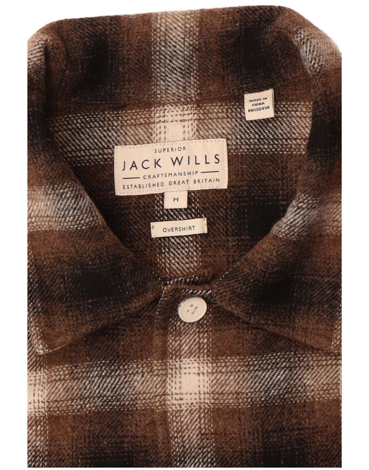 Koszula męska Jack Wills, flanelowa, w średnią brązową kratkę