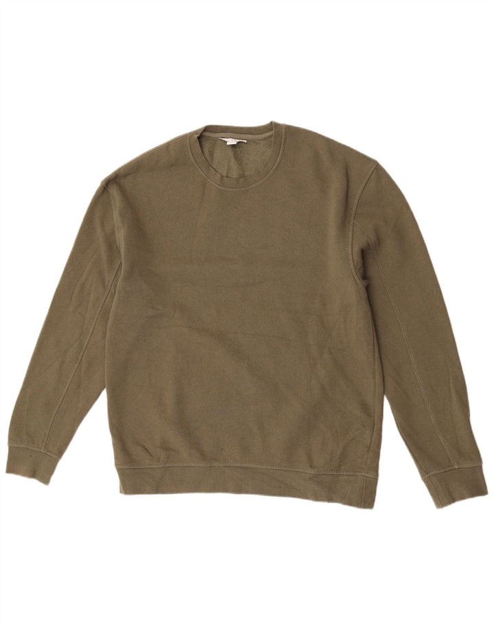 Damski sweter oversize Topshop UK 10, mały, bawełniany khaki