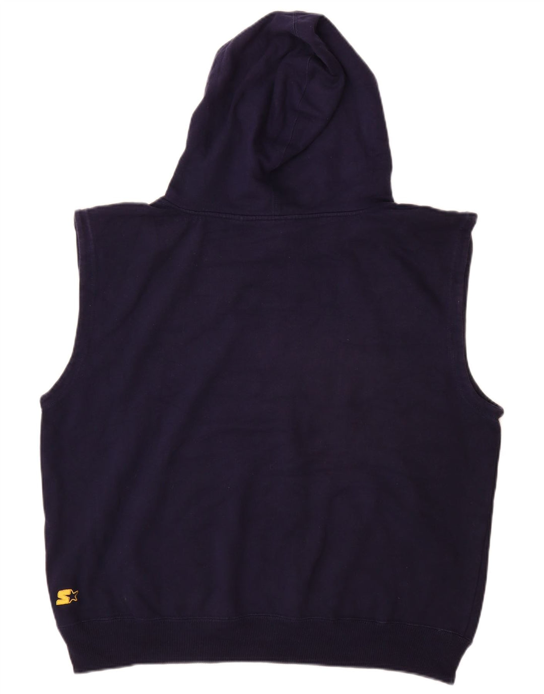 Męski sweter bez rękawów z grafiką STARTER, duży, granatowy, bawełniany