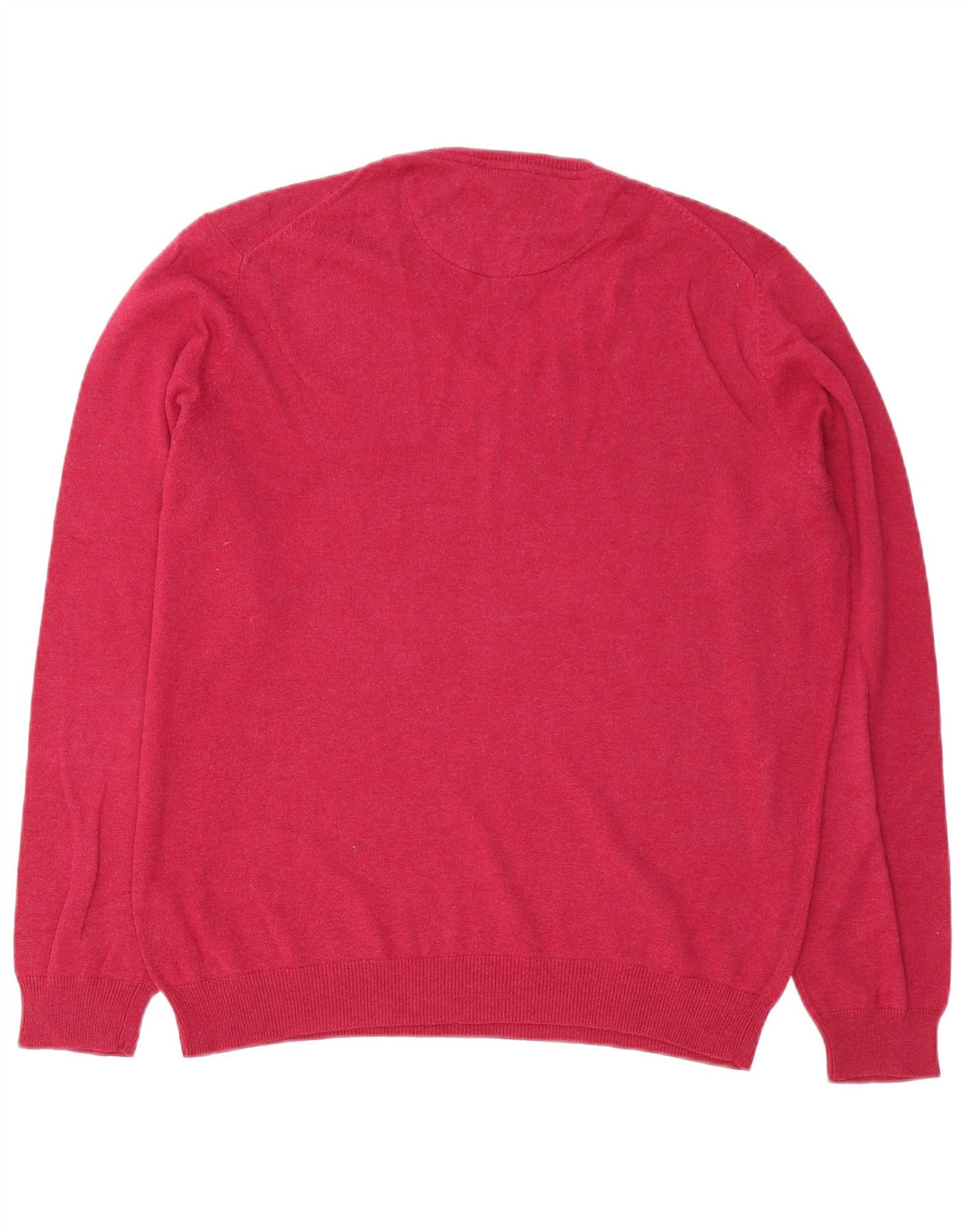 Męski sweter Massimo Dutti z dekoltem w kształcie litery V, duży, różowy, bawełniany