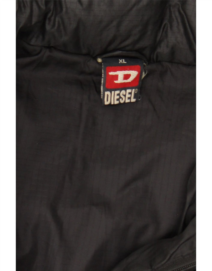 Męska ocieplana kurtka z kapturem Diesel UK 42 XL, czarna