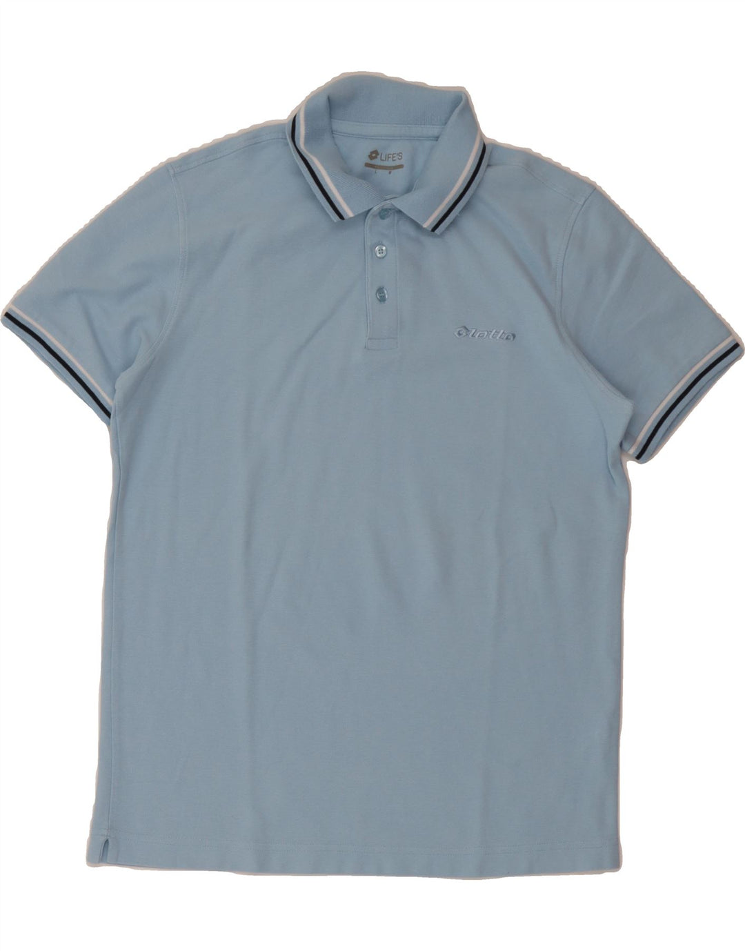 LOTTO Mens Life's Polo Shirt Medium Blue Cotton Vintage Lotto and Second-Hand Lotto from Messina Hembry 