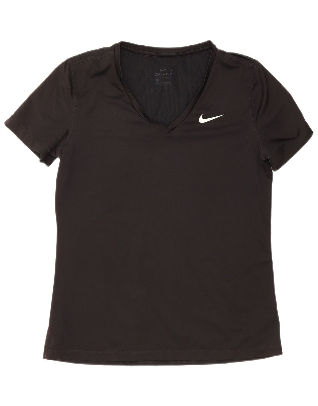 NIKE Womens T-Shirt Top UK 12 Medium Black