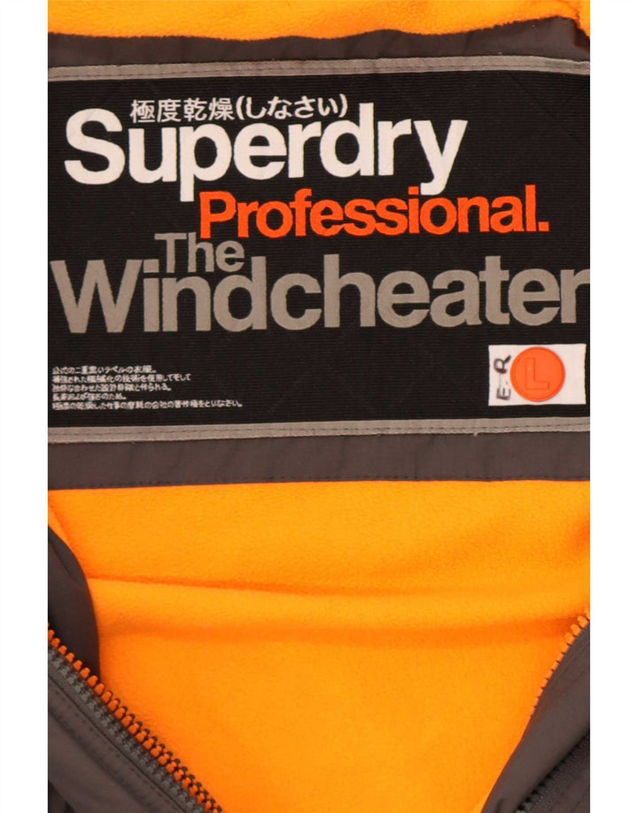 Męska wiatrówka Superdry The Windcheater Graphic UK 40, duża, szara