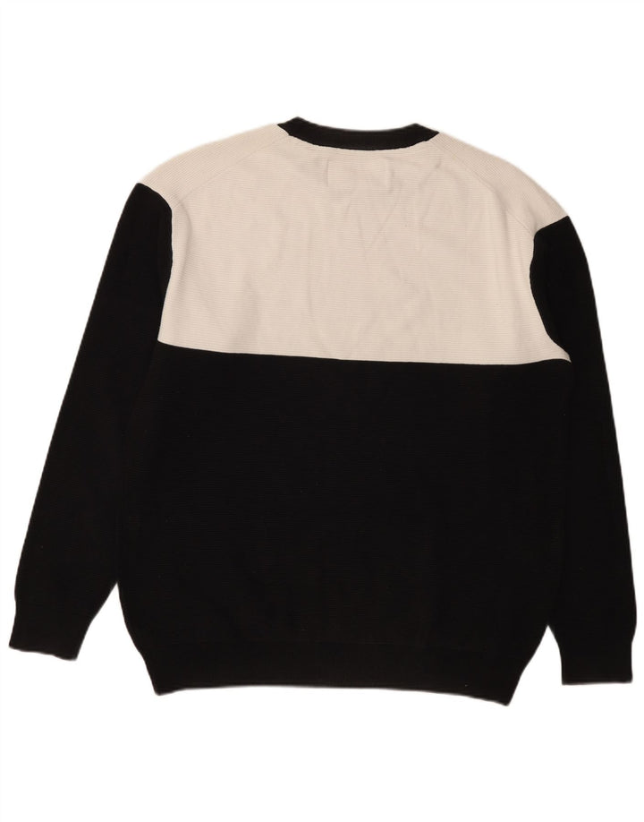 Męska bluza z grafiką Calvin Klein Jeans, duża, czarna, z blokami kolorów