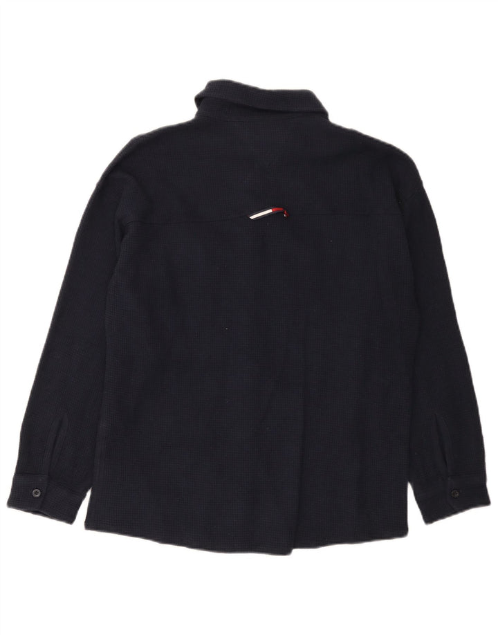 Koszula flanelowa męska Tommy Hilfiger, mała, granatowa, bawełniana