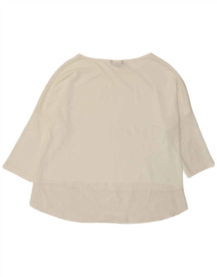Marks & Spencer Damski top z rękawem 3/4, UK 18 XL, złamana biel