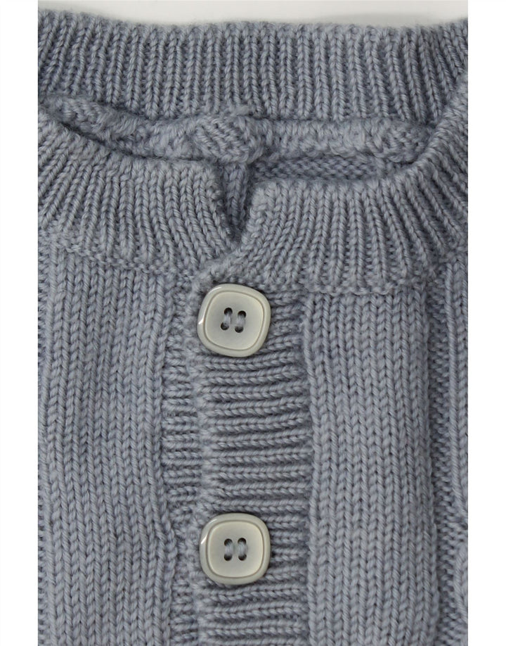 Vintage męski sweter z okrągłym dekoltem XL niebieski