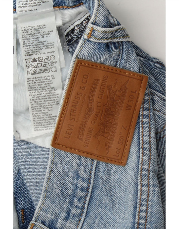 Męskie jeansy Levi's 551 Straight W30 L27 Niebieskie bawełniane