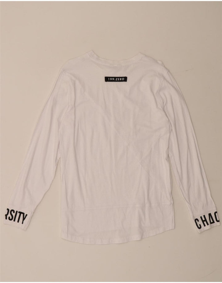 Męski top graficzny Jack & Jones z długim rękawem, mały, biały