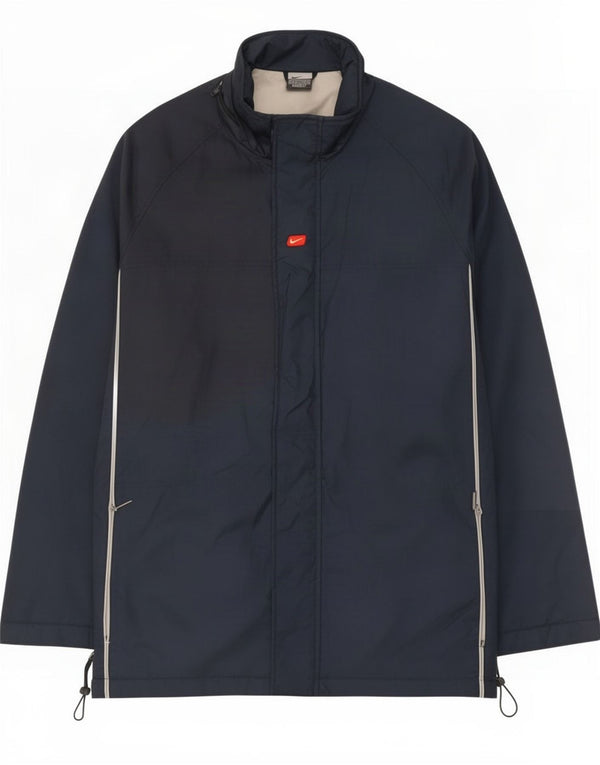 Nike Mens Windbreaker Coat UK 42/44 Large Navy Blue Nylon