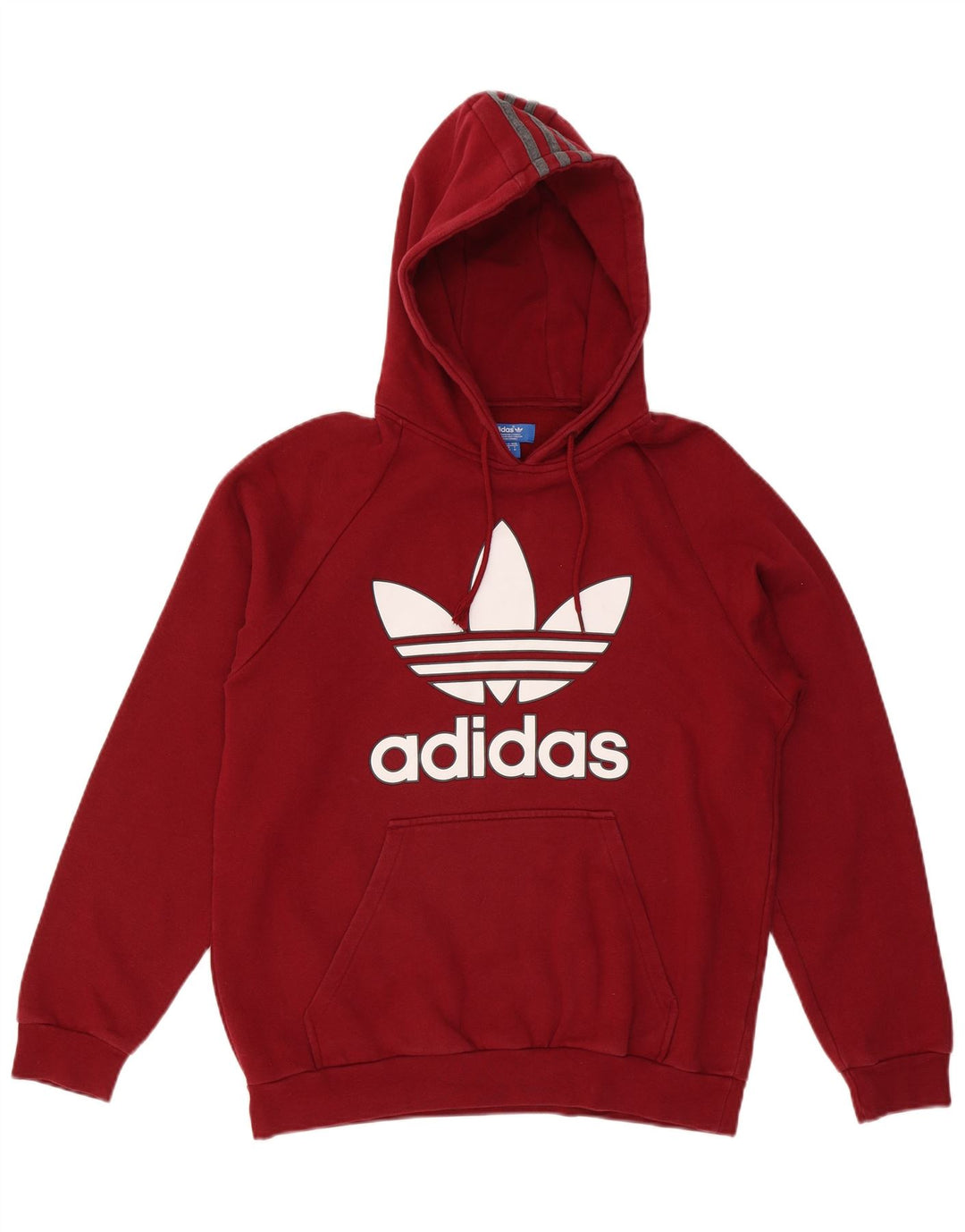 Męska bluza z kapturem Adidas Graphic, średnia bordowa bawełna